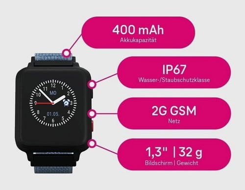 ANIO 5 Kinder Smartwatch Kinderuhr, GPS Ortung, Anruf Funktion und SMS, wie neu - Bild 6 von 7