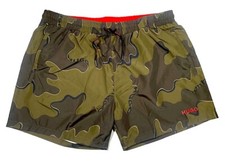 Hugo by Hugo Boss Swim Trunks Swimsuit Bail Green Camo Print sz L NEW Tags