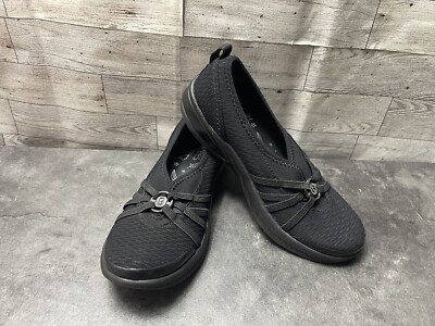 Bzees Sneaker flats Women 6M Niche Shoes Black Knit Slip On