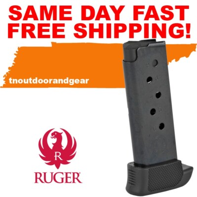Ruger LCP 7 ROUND .380 ACP Mag. with Grip Ext. 90405 SAME DAY FAST FREE SHIP