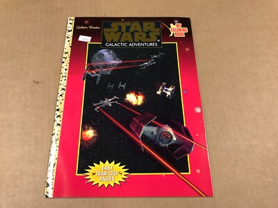New Vintage 1997 Star Wars Galactic Adventures Coloring Book - Golden Books