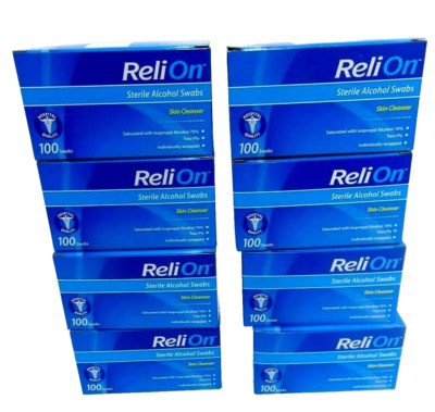 ReliOn Alcohol Swabs Sterile Isopropyl 70%  800 Pads