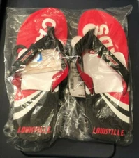 NCAA Collegiate Unisex Flip Flops LOUISVILLE Medium/M (Mens 9/10 Womens 11/12)
