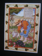 UNUSED 1991 vintage greeting card Mary Engelbreit BIRTHDAY JustLivingIsNotEnough