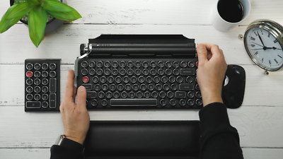 Qwerkywriter 1 ワイヤレスメカニカルキーボード 08c28 QWERKYWRITER