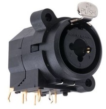Image of Neutrik 9 Way Right Angle PCB Mount XLR Connector, Female, Gold over Nickel Plat