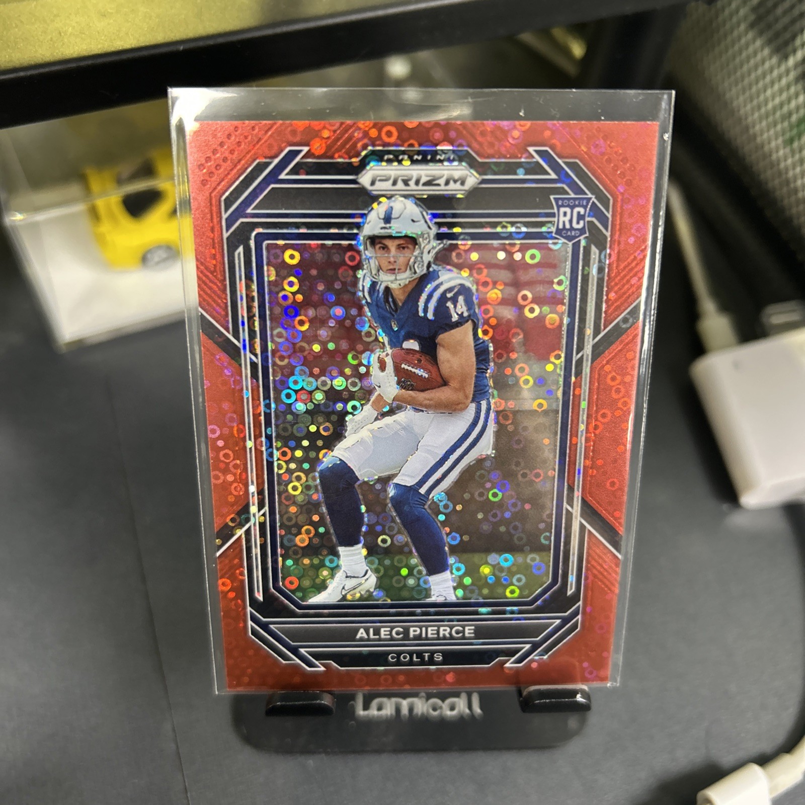 Alec Pierce 2022 Panini Prizm Red Disco No Huddle /50 #330 ROOKIE Colts B639
