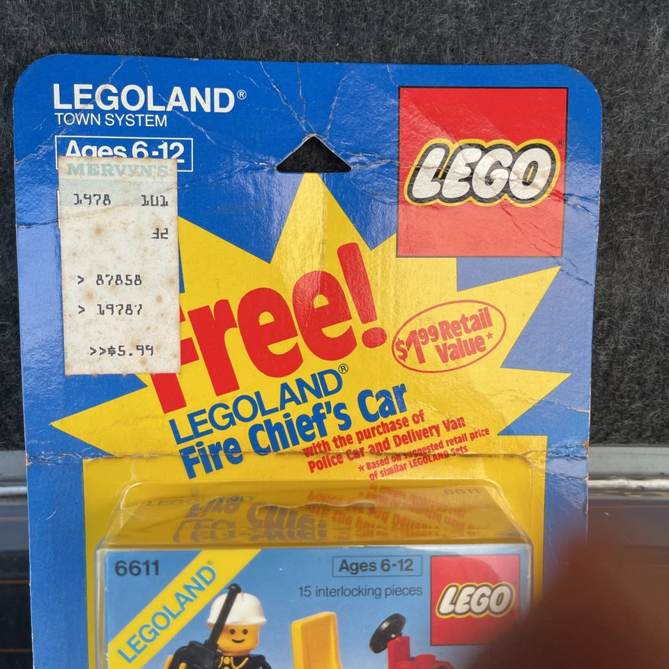 Difícil de encontrar Vintage 1983 LEGO LEGOLAND Town System Paquete de 3 6611 6623 6624 Sellado Nuevo RARO Foto 2 de 4