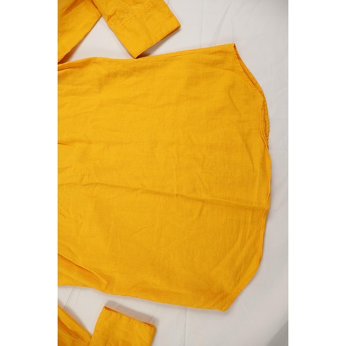 Realcomfort By Chadwicks Women's Small (S) LINEN Yellow Casual Button UP Shirt - Picture 9 of 9