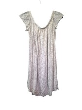 Anthropologie Cloth & Stone White & Black Speckled Flutter Sleeve Dress Size M