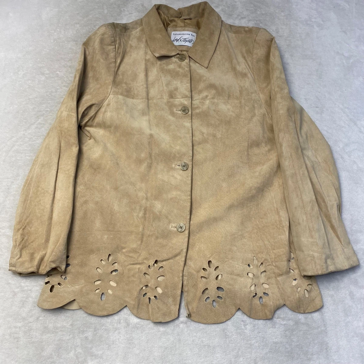 Suede Outer Shell Coats, Jackets & Vests Beige Blazer for Women