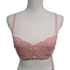 Free People HAH We Are HAH Hook Up Bra Bralette Dusty Rose Pink Women s B 30-38