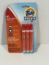 Quitamanchas instantáneo Tide To Go 3 piezas 10 ml bolígrafos portátiles Procter Gamble Old Stok