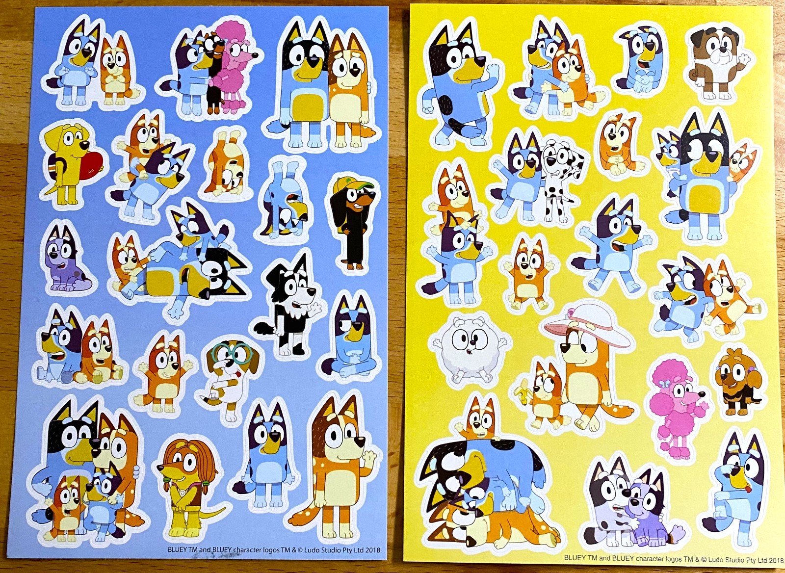 Bluey Stickers 2 sheets free shipping sale