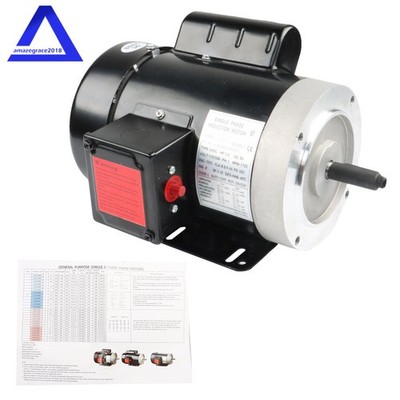 1/2 HP General Electric Motor - 1725 RPM, 115/230V, TEFC Enclosure, Single Phase