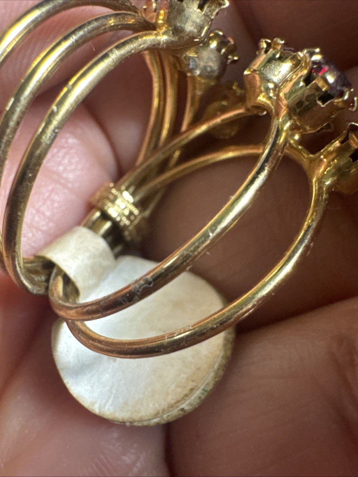 Vintage Tutti Stackable Rings Boho Multicolor Gla… - image 7