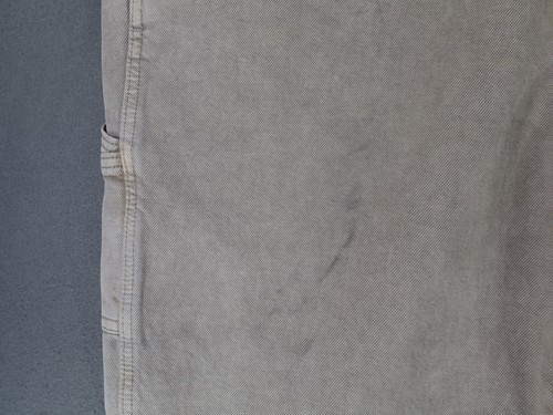 Abercrombie & Fitch Men's Baggy Worker Jean Beige Rigid Denim Sz 38x32 Carpenter - Picture 4 of 9