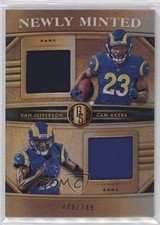 2020 Gold Standard Newly Minted Memorabilia Duals Cam Akers Van Jefferson 7u1