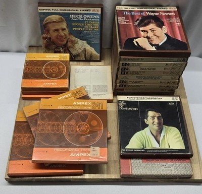 Lot Of 20 Reel to 7 & 5'' Reels 1/4 Inch Audio Tape w/Boxes Used Assorted .