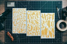 Multi Camo High Heat Vinyl Stencil Kit - 3x 11"x6" Sheets Paint Mask Cerakote