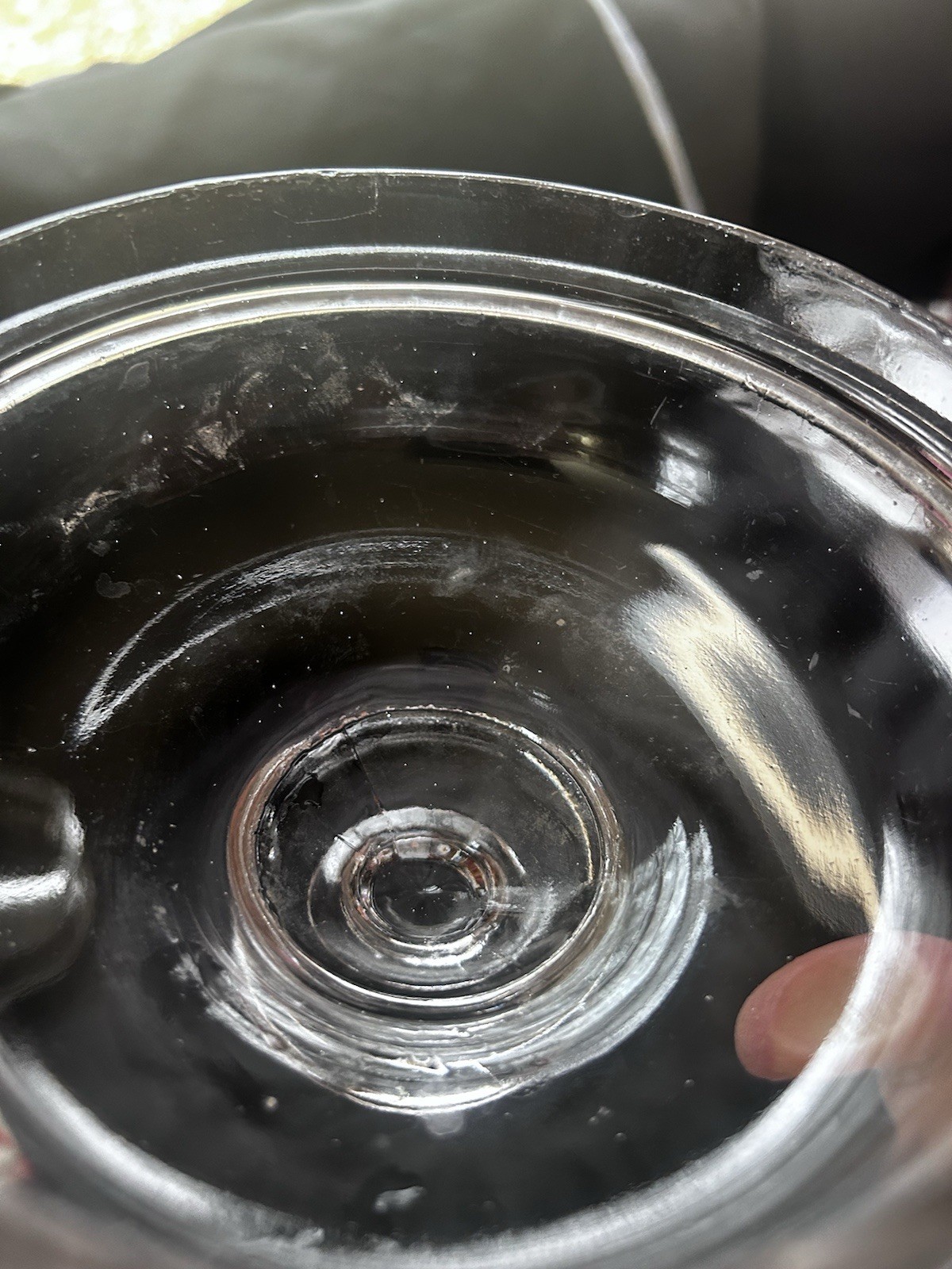 19TH C ANTIQUE  AMERICAN GLASS APOTHECARY JAR W/ APPLIED RINGS