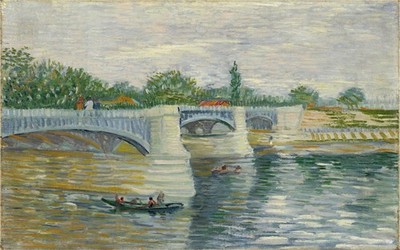 Hand-painted Oil Painting Vincent van Gogh The Seine with the Pont de la Grande 