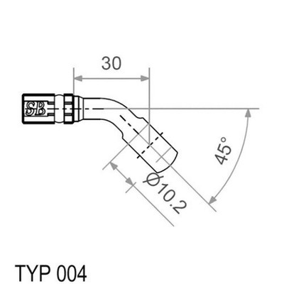 MATTHIES TYP004 Silver 10mm 45 Ring Fitting