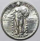 1930 25c Standing Liberty Silver Quarter - RAW - Great Details / Nice Coin