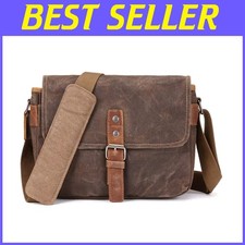 Vintage SLR Camera Bag, Waterproof Wax Canvas Messenger Case