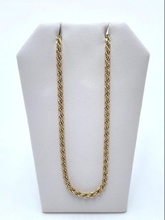 18" 14K Yellow Gold Italian Rope Chain Link Necklace 9.90 Grams