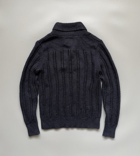 Suéter informal de lana azul marino Allsaints para hombre talla L - Imagen 3 de 8