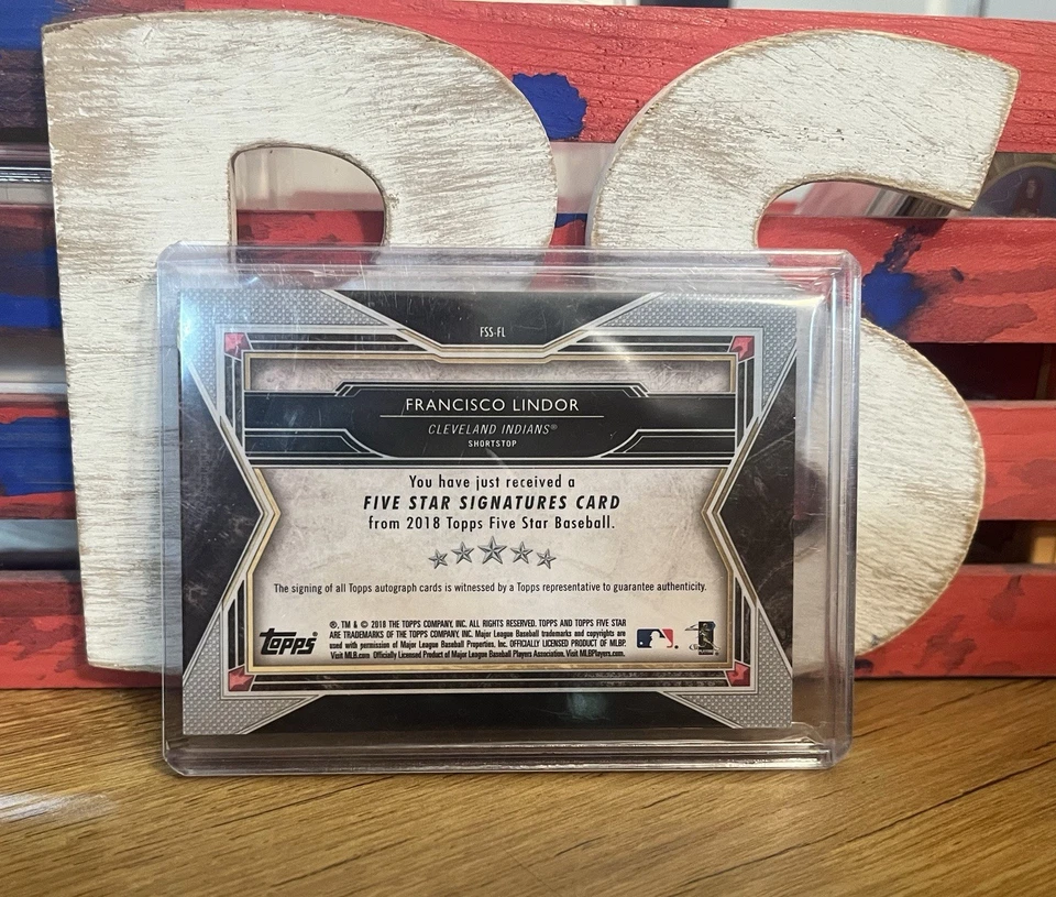 2018 Topps Five Star Signatures FRANCISCO LINDOR #FSS-FL #26/35 Indians Auto - Image 3 of 3
