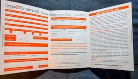 Sega Dreamcast Product Registration Sweepstakes Card Crazy Taxi Promo 1999