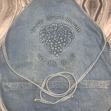 Vintage Kunde Estate Winery Sonoma Valley Denim Apron Made In USA 100% Cotton