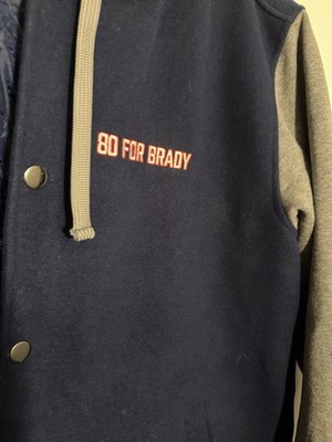 80 For Brady Letterman Style Jacket. Hood Can be unbuttoned And removed as well