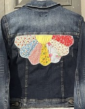 Upcycled Quilted Denim Jean Jacket Juniors/Wo...