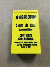 5mm Cylindrical SHERIDAN PELLETS Classic Yellow Box - Partially Full