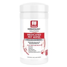 Nootie Medicated Dog Wipes, 2 Chlorhexidine and 70 count Pack of 1 , white