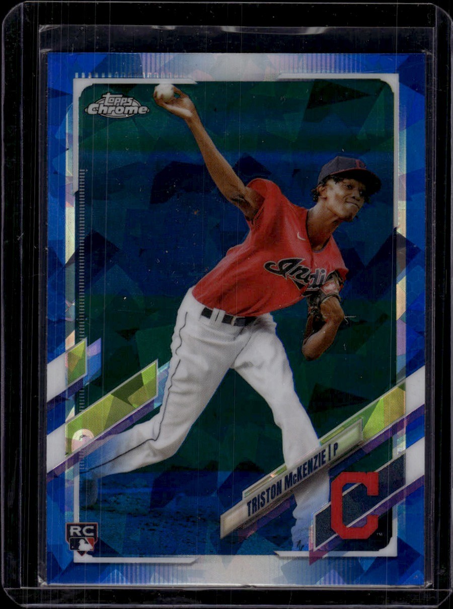 2021 Topps Chrome Sapphire Edition #319 Triston McKenzie Cleveland Rookie