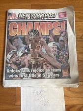 🏆 NEW YORK POST JUNE 14 2026 KNICKS ARE WORLD CHAMPIONS NEWSPAPER 🏆🗽🏆CHAMPS