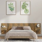 WALPLUS Smoked Oak Mattress Surround Display Premium Home Styling Solution