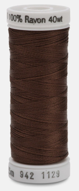 942-1128 BROWN GUTERMANN SULKY 40wt  RAYON EMBROIDERY THREAD 225m