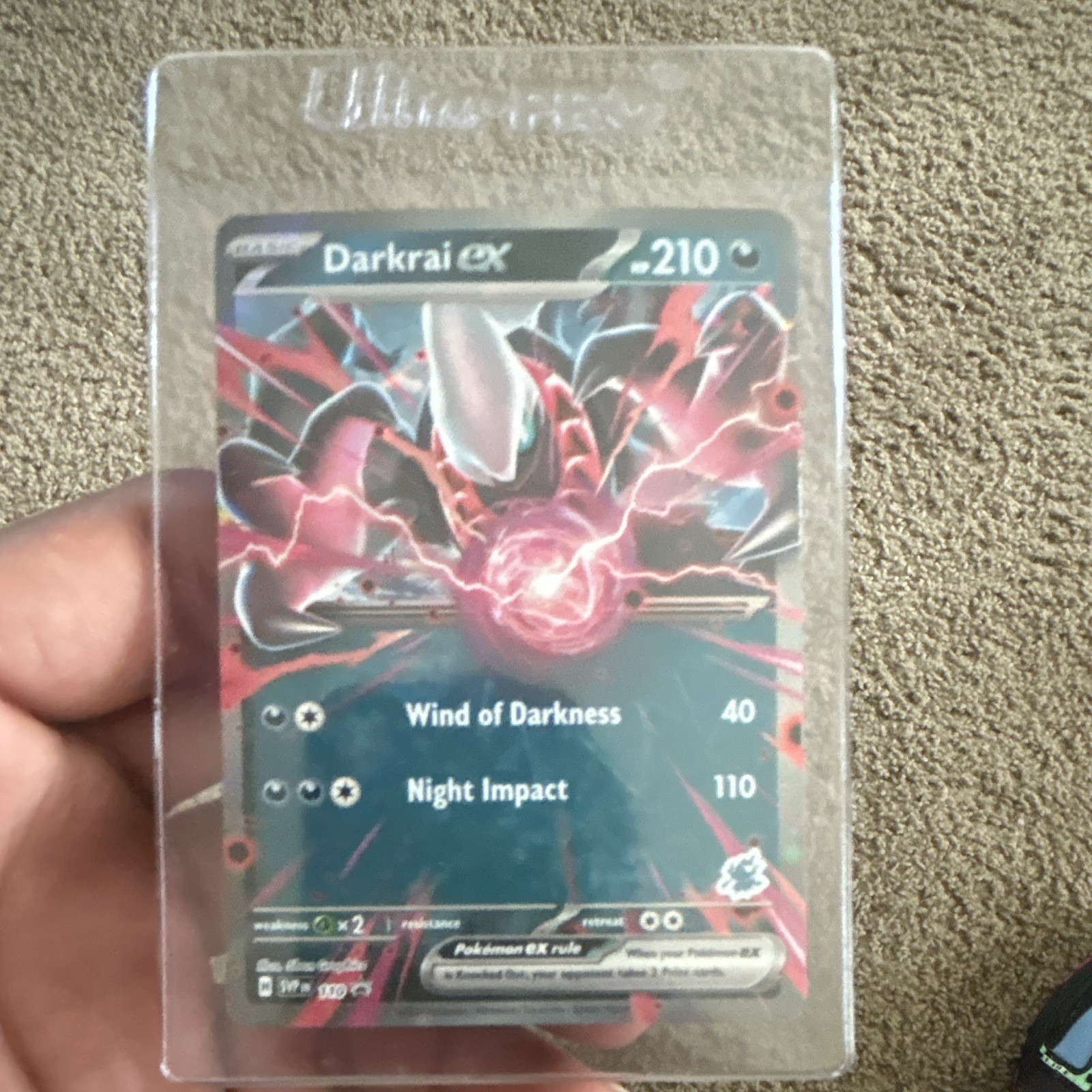 Pokémon Darkrai ex SVP Promo Holo 210 HP TCG Card 110 English