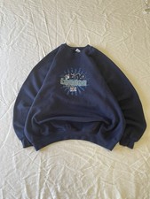 Vintage London England Fruit Of The Loom Blue Crewneck Sweatshirt Size Large XL