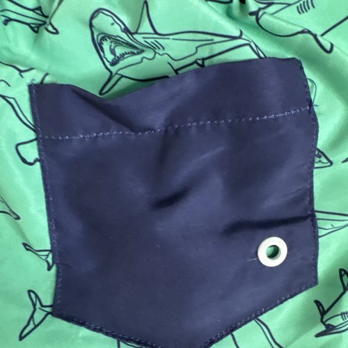 Tommy Bahama Boys Shark Swim Trunks Teal And Navy Lined UPF 50 Size XL NWT - Picture 5 of 5