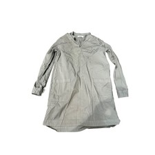 Everlane Womens XS Sage Green Cotton Split Neck Long Sleeve Tunic Shirt Dress