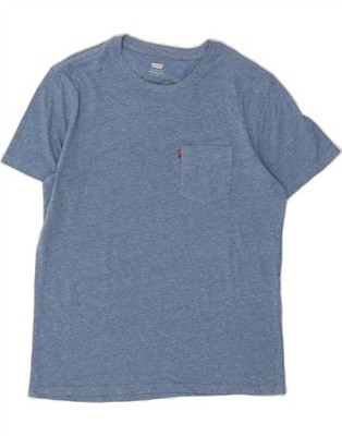 LEVI'S Herren T-Shirt Oberteil mittelblau gefleckt DR17