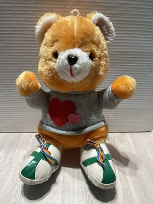 Vintage MTY International Orange Teddy Bear Plush Toy 12  80s/90s 