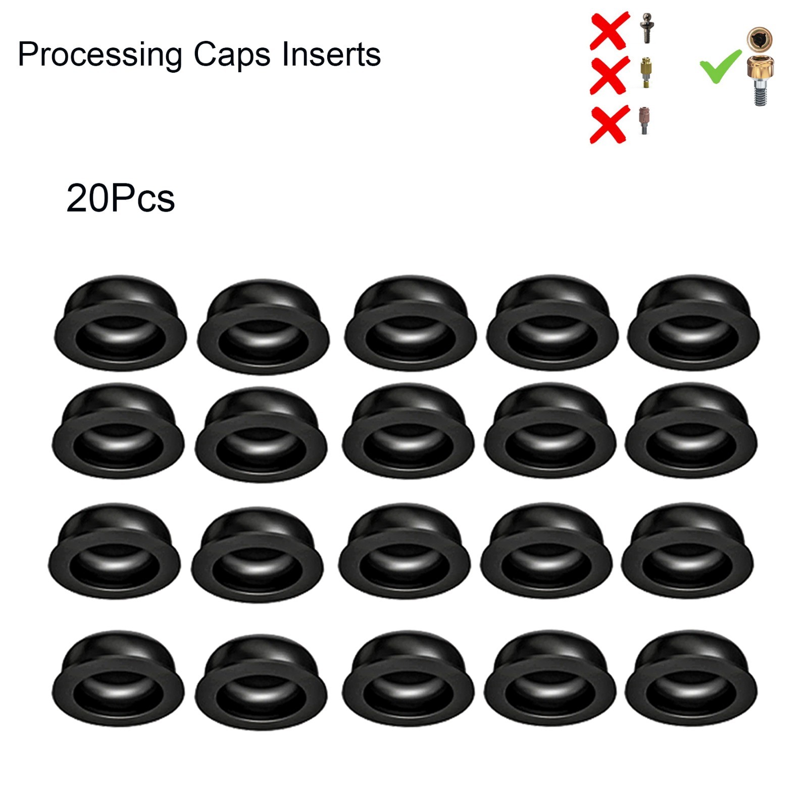 20Pcs Zest Locator Dental Lab Processing Retention Replacement Inserts ...