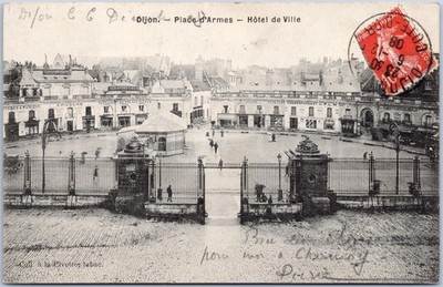 Dijon Cote-d'Or Place d'Armes Vintage Postkarte France d'Armes Palais Ducs